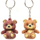 Cute Little bean filled Stretchy Bear on a  keychain. 2 assorted. 3+